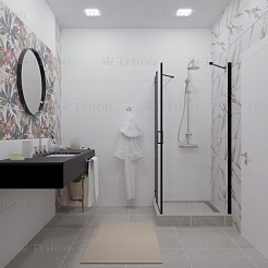 Triton Душевой уголок Йота-Блэк 90x90 – фотография-2